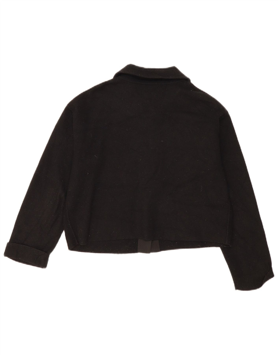 Massimo Dutti Γυναικείο Crop Oversized μπουφάν Bolero UK 6 XS Μαύρο