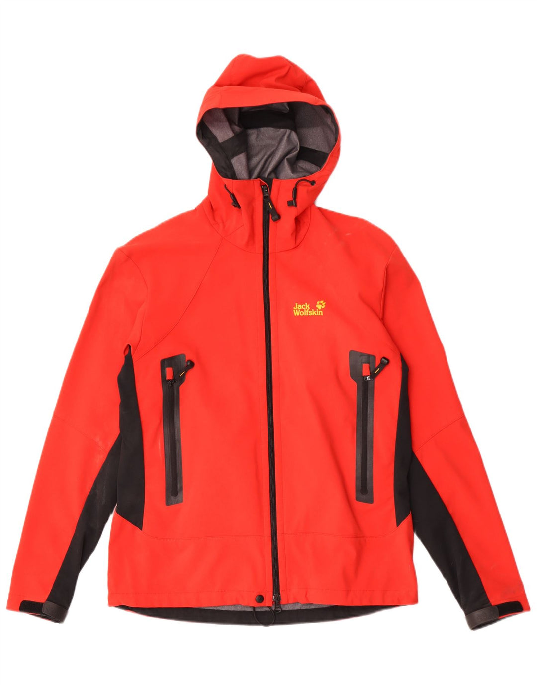 Jack Wolfskin Ανδρικό μπουφάν βροχής με κουκούλα UK 36/38 Μεσαίο κόκκινο χρώμα