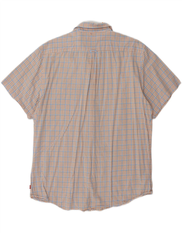 IZOD Mens Big & Tall Short Sleeve Shirt XL Multicoloured Check Cotton Vintage Izod and Second-Hand Izod from Messina Hembry 