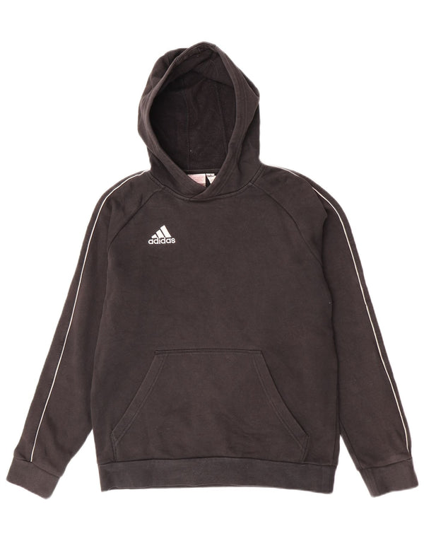 Adidas Boys Hoodie Jumper 15-16 Years XL Μαύρο βαμβακερό