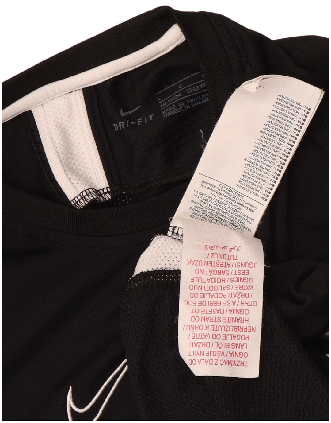Μπλουζάκι Nike Boys Dri Fit Top 12-13 ετών μεγάλο μαύρο πολυεστέρα
