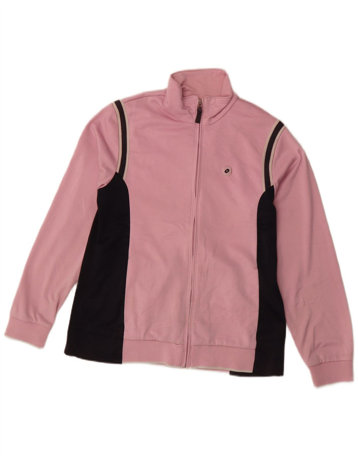 Γυναικεία αθλητική φόρμα Lotto Top Jacket UK 14 Medium Pink Colourblock