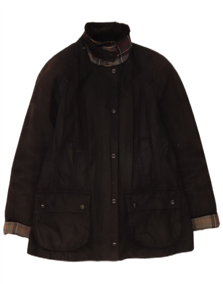Γυναικείο Μπουφάν Barbour Oversized Κερωμένο Βαμβακερό UK 10 Small Black