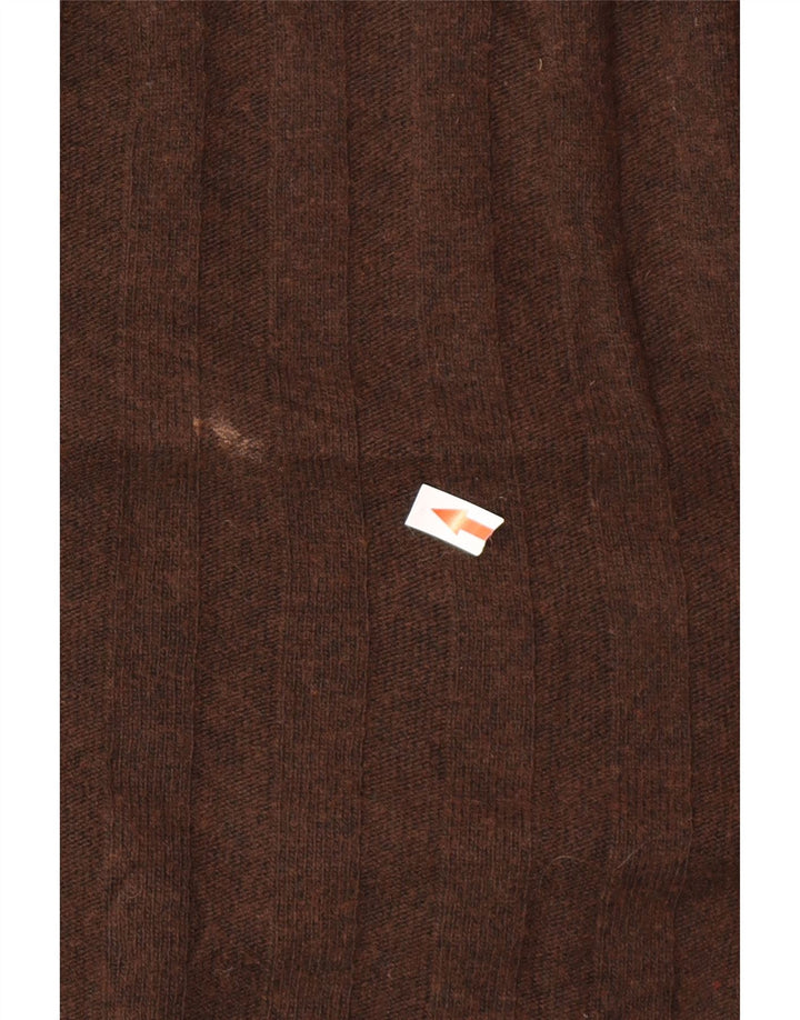 Ανδρικό πουλόβερ Zara Loose Fit Crew Jumper με λαιμόκοψη σε μεσαίο καφέ