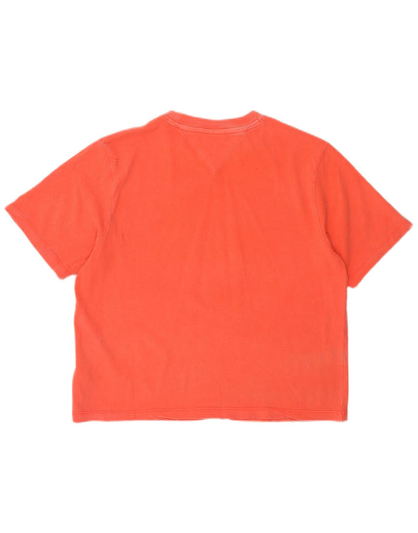 Tommy Hilfiger Γυναικείο Crop Graphic T-Shirt Top Μεσαίο Ροζ Βαμβακερό