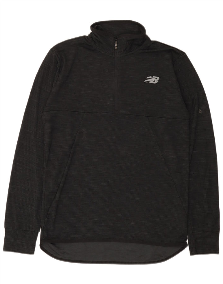 Ανδρική φόρμα πουλόβερ με φερμουάρ New Balance Top Medium Μαύρο Πολυεστέρας