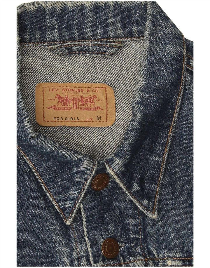 Levi's Girls Denim Jacket 11-12 Years Medium Navy Blue Cotton