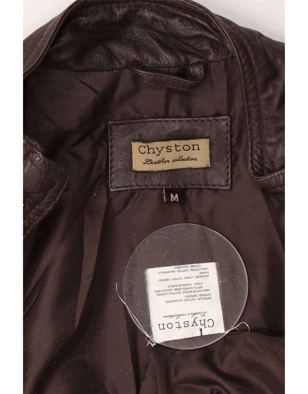 Chyston Womens Leather Utility Jacket UK 12 Medium Brown