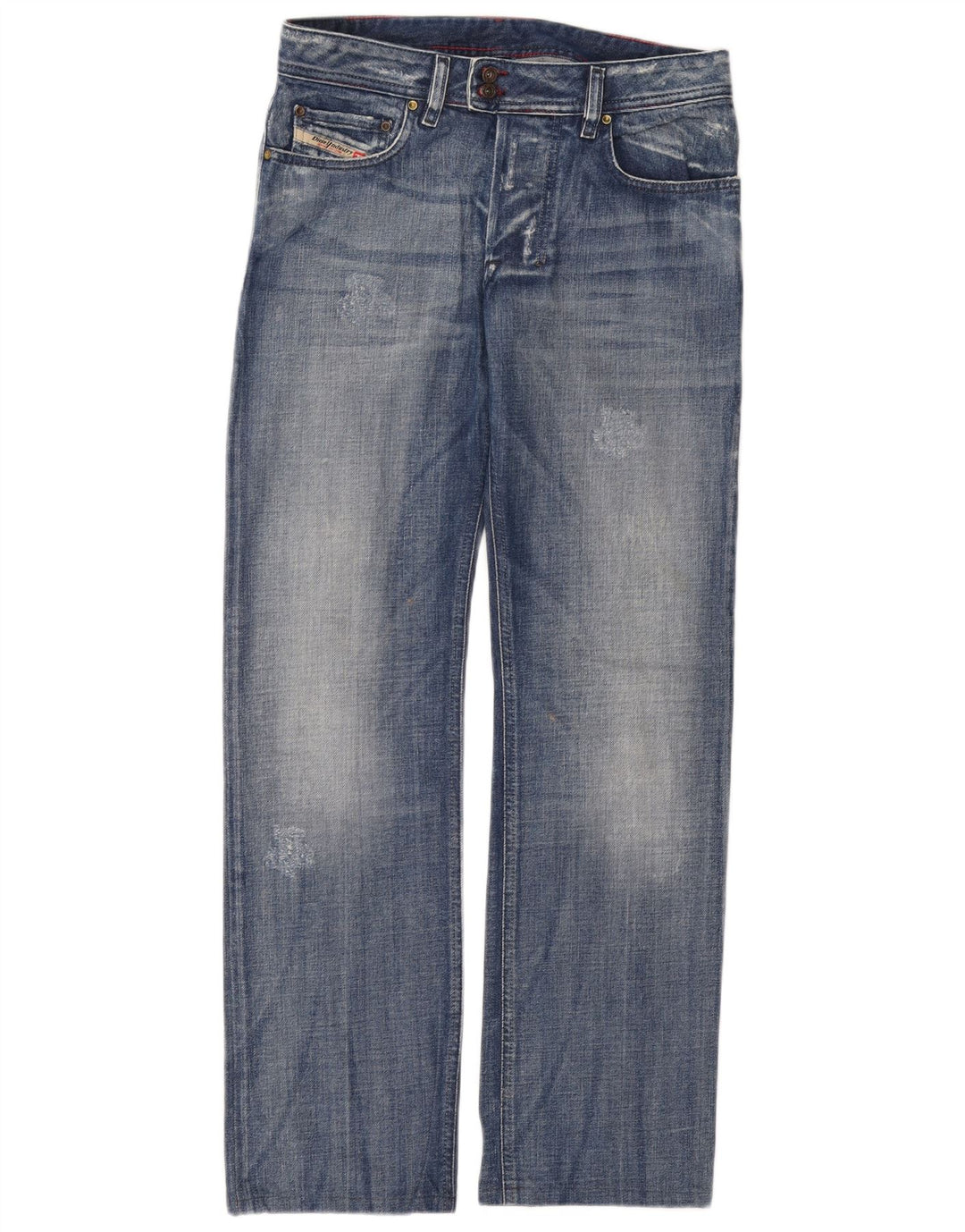 Ανδρικό τζιν DIESEL Distressed Straight W30 L31 Μπλε βαμβακερό