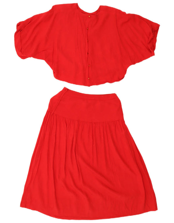 Vintage γυναικεία υπερμεγέθη 2 τεμάχια σετ UK 14 Medium W26 Red