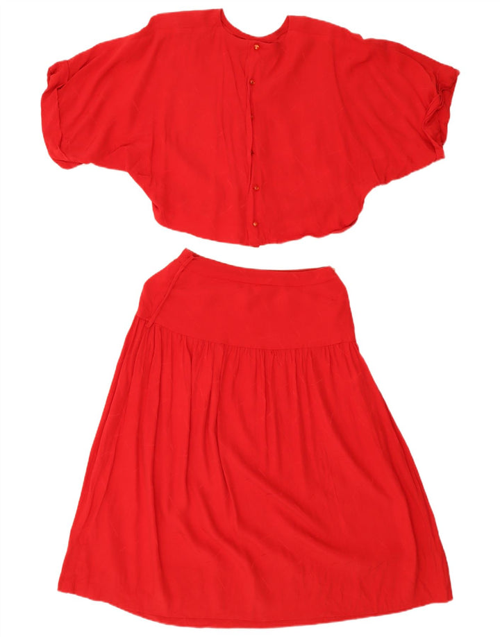 Vintage γυναικεία υπερμεγέθη 2 τεμάχια σετ UK 14 Medium W26 Red