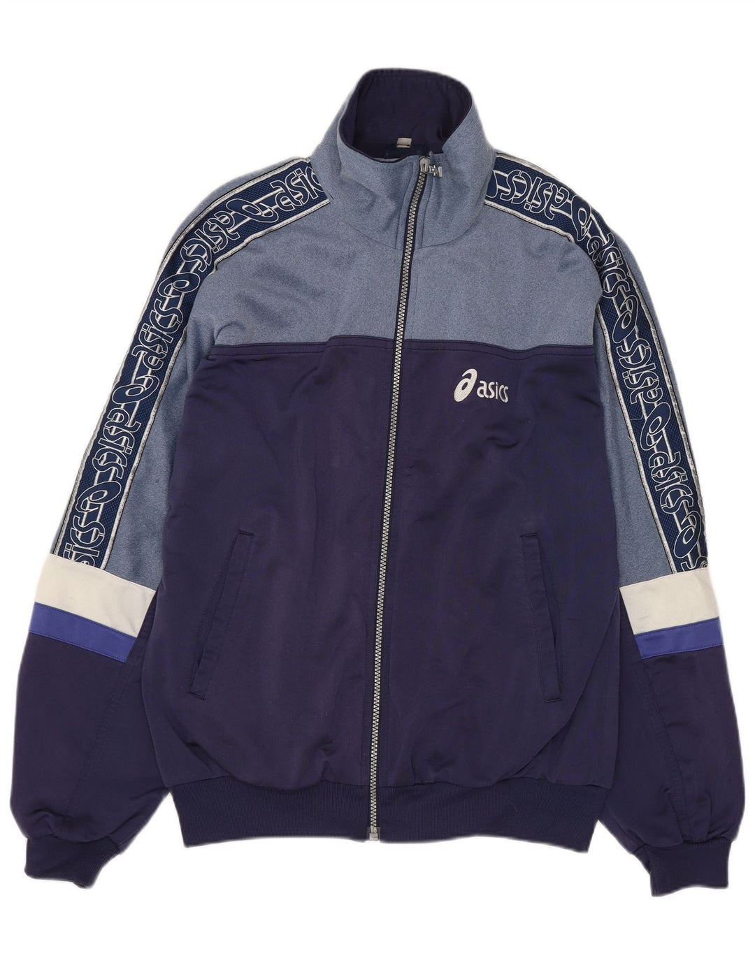 ASICS Ανδρική φόρμα αθλητικής φόρμας γραφικών Top Jacket Μεγάλο μπλε μπλε χρώματος