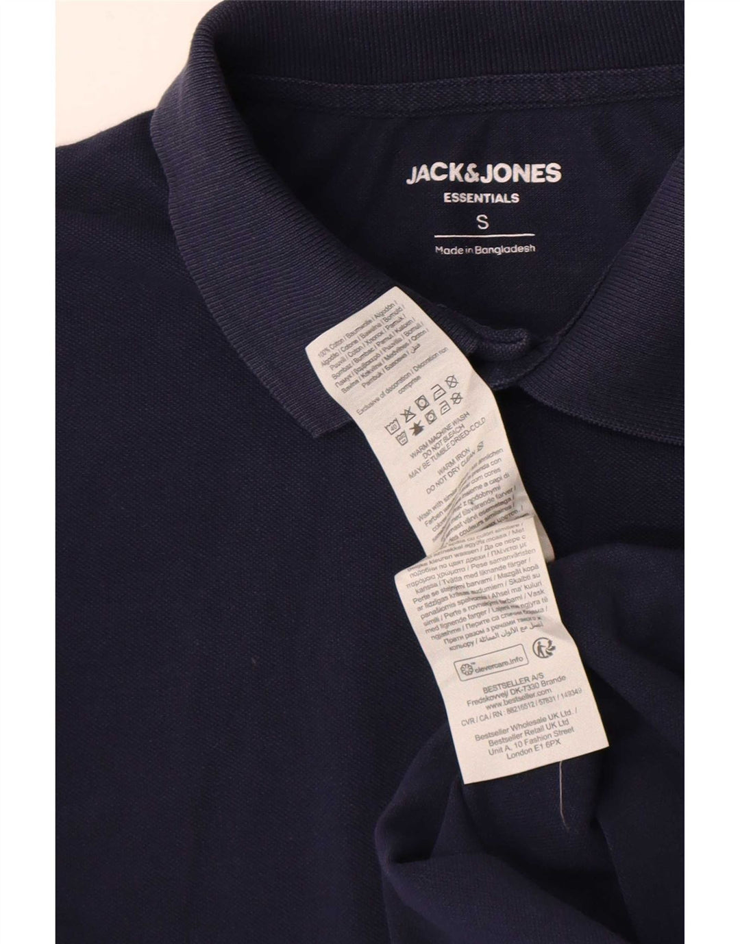 Ανδρικό μπλουζάκι πόλο Jack & Jones Μικρό Βαμβακερό Navy Blue