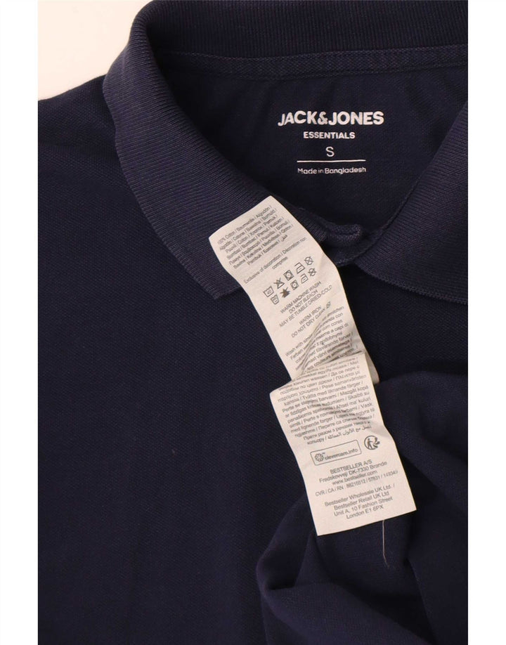 Ανδρικό μπλουζάκι πόλο Jack & Jones Μικρό Βαμβακερό Navy Blue