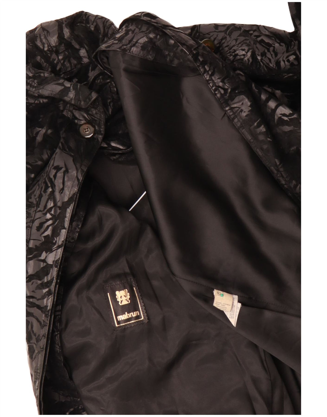 MABRUN Γυναικείο Πανωφόρι IT 42 Μεγάλο Μαύρο Φλοράλ