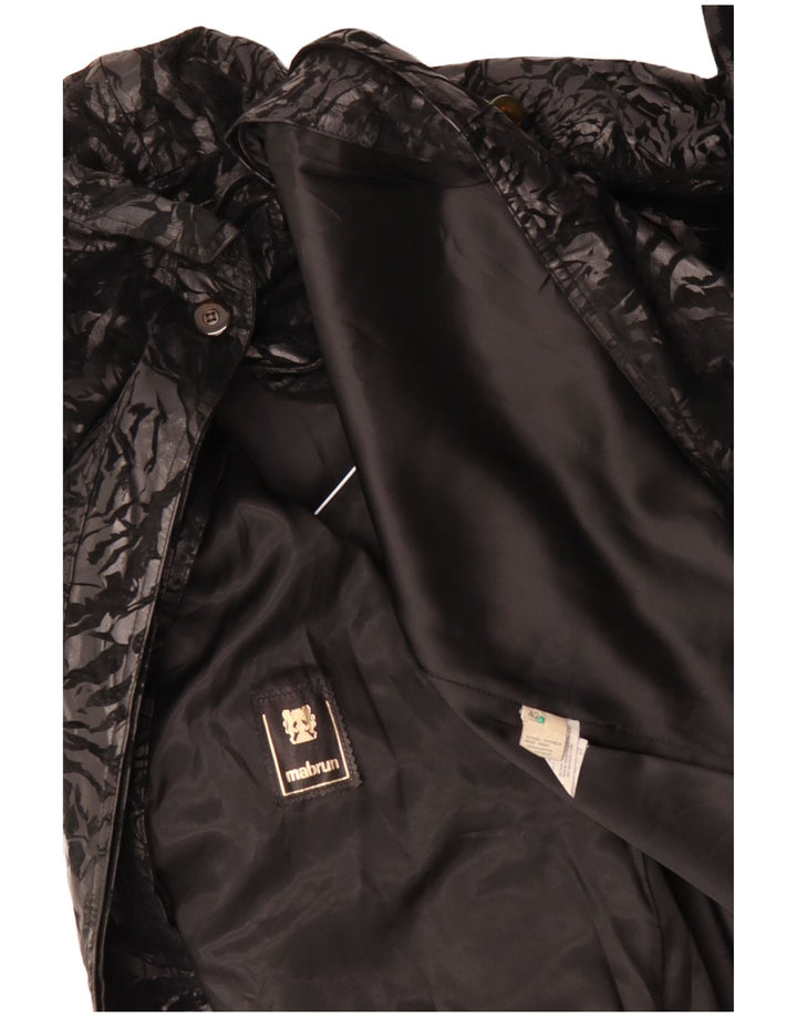 MABRUN Γυναικείο Πανωφόρι IT 42 Μεγάλο Μαύρο Φλοράλ