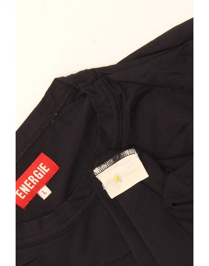 Energie Γυναικείο T-Shirt Top UK 14 Large Black Polyester