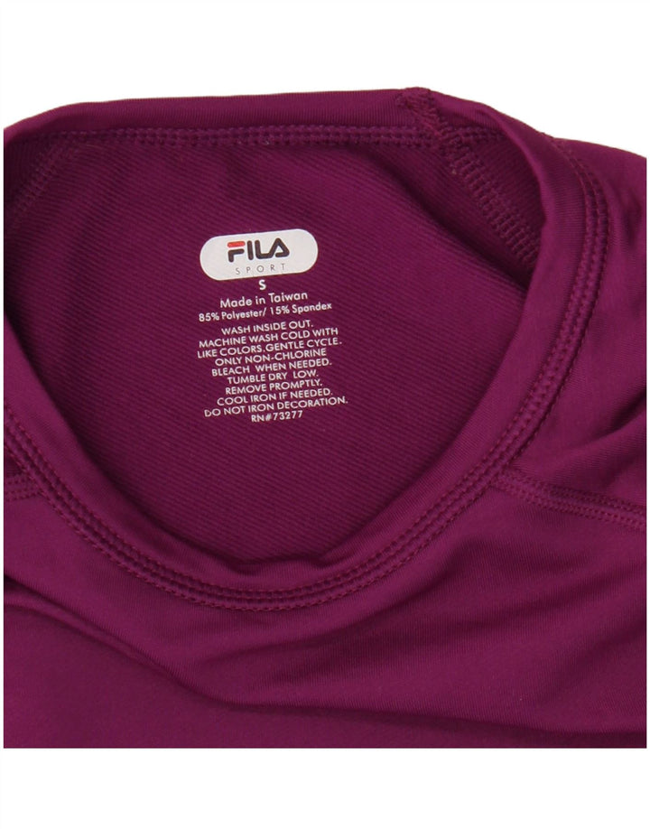 Fila Γυναικείο τοπ μακρυμάνικο UK 10 Small Purple Polyester