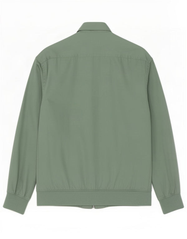 Zara Ανδρικό Bomber Jacket UK 36 Small Green Lyocell
