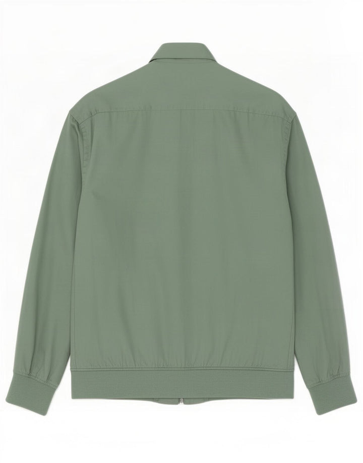 Zara Ανδρικό Bomber Jacket UK 36 Small Green Lyocell