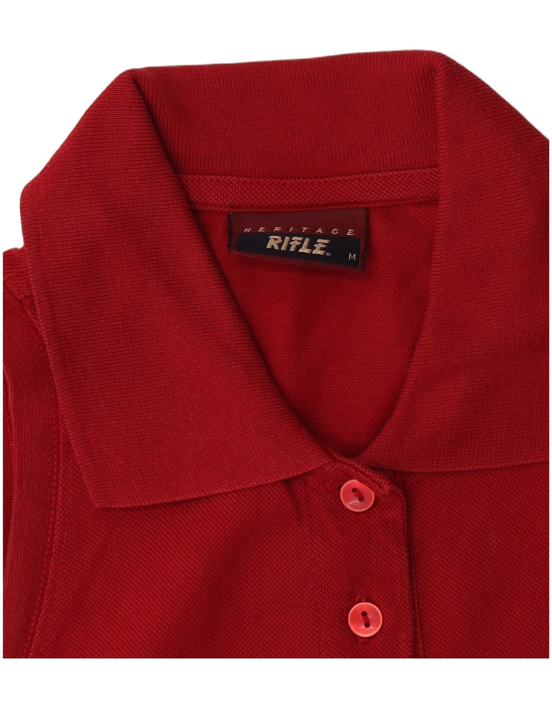 Rifle Γυναικείο αμάνικο μπλουζάκι πόλο UK 12 Medium Red