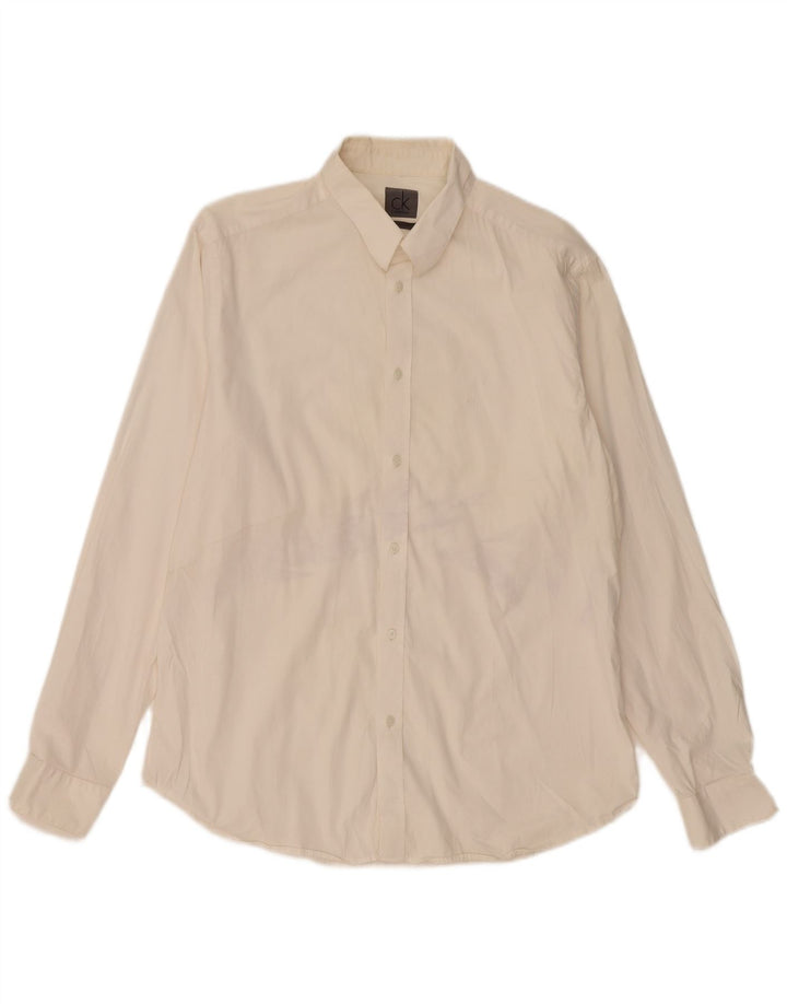 Ανδρικό πουκάμισο Calvin Klein 2XL Off White
