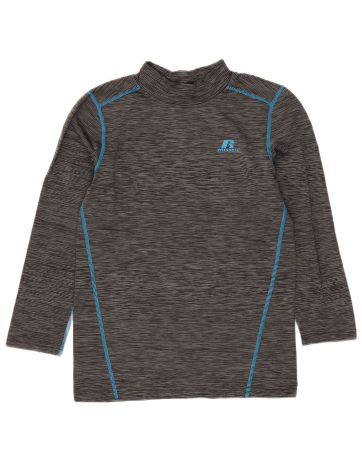 Russell Athletic Boys Top μακρυμάνικο 7-8 ετών Small Grey Flecked