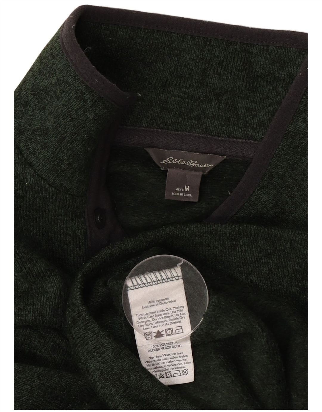 Eddie Bauer Ανδρικό φούτερ με λαιμό με κουμπιά, μεσαία πράσινη φούτερ