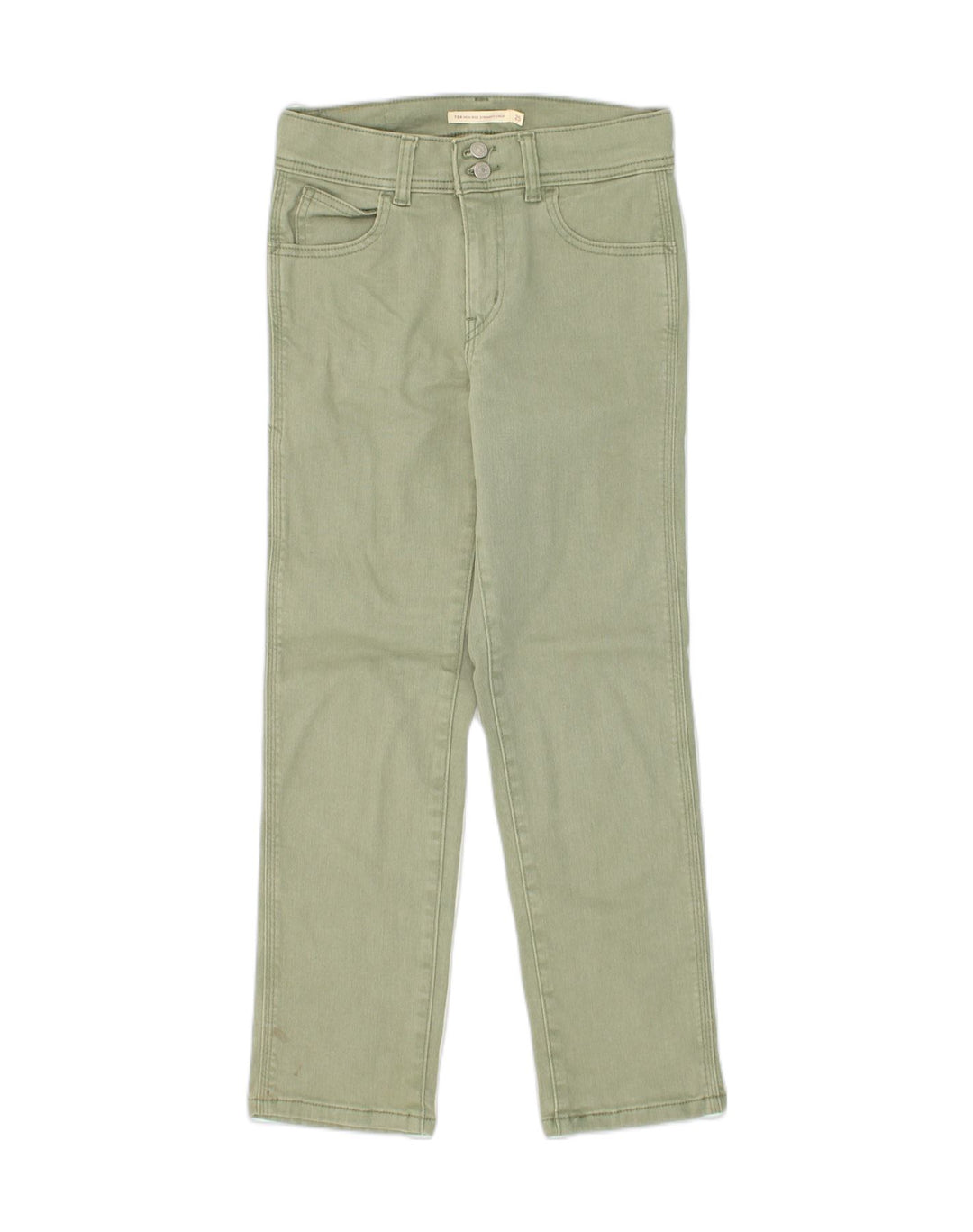 LEVI'S Womens 724 High Waist Crop Straight Jeans W25 L25 Green Cotton | Vintage Levi's | Thrift | Second-Hand Levi's | Used Clothing | Messina Hembry 