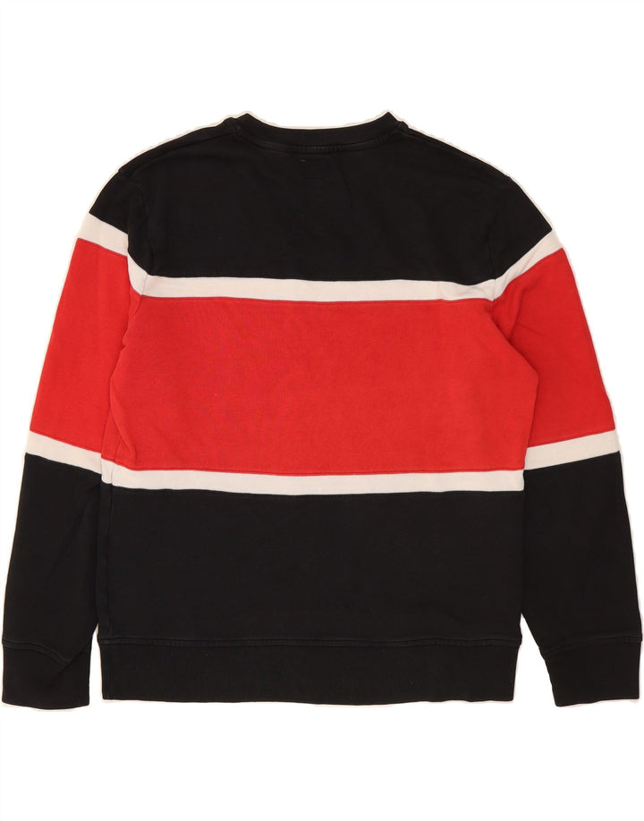 LEVI'S Mens Graphic Sweatshirt Jumper Medium Black Colourblock Cotton Vintage Levi's and Second-Hand Levi's from Messina Hembry 