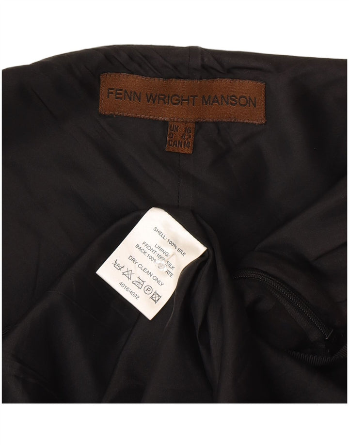 Fenn Wright Manson Γυναικείο φόρεμα A-Line UK 16 Large Black Silk