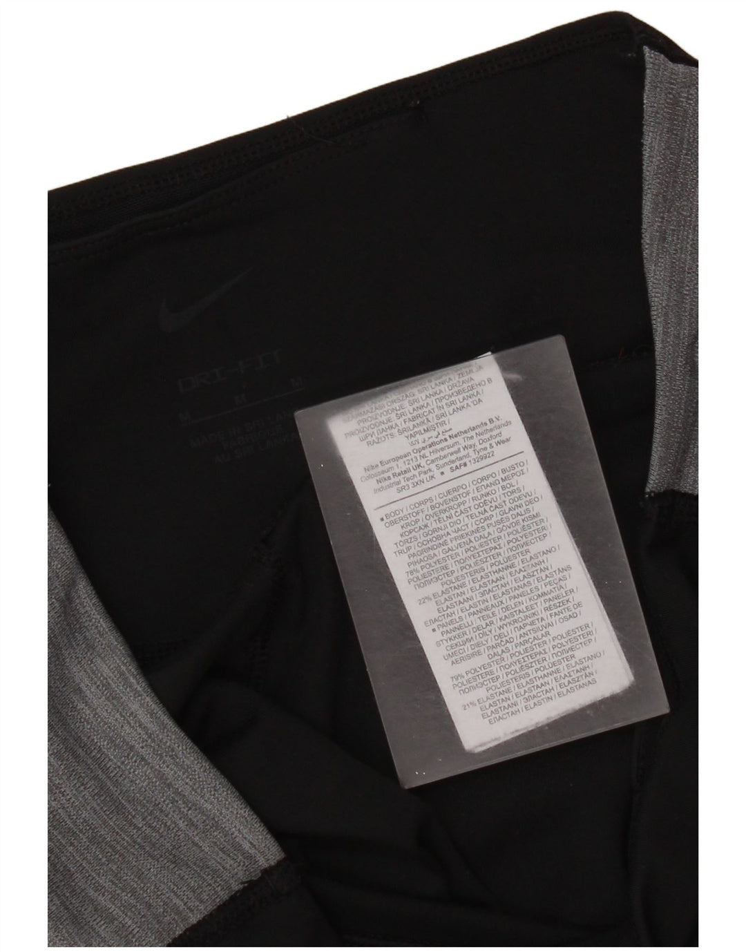 Γυναικεία κολάν Nike Dri Fit UK 12 Medium Black Colourblock Polyester