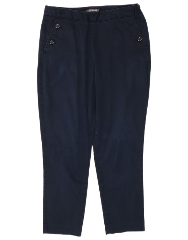 Laura Ashley Γυναικείο Slim Casual Παντελόνι UK 12 Medium W32 L27 Navy Blue