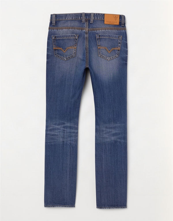 Ανδρικό τζιν ίσιο Guess W30 L33 Μπλε βαμβακερό
