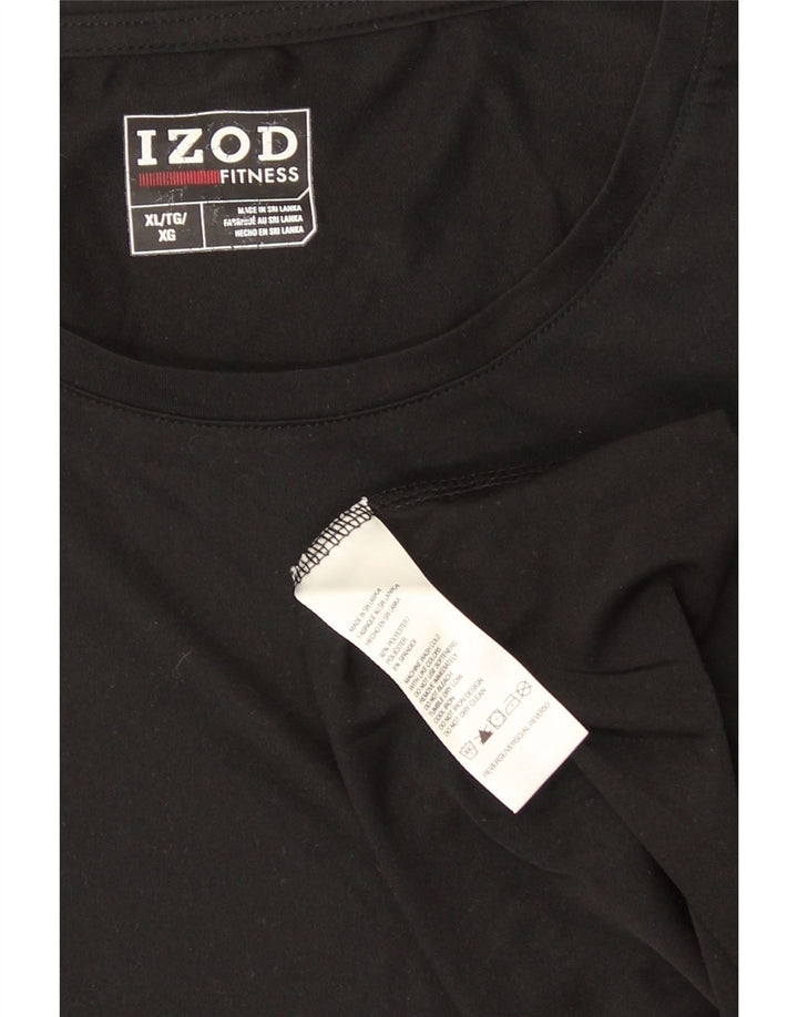 Izod Γυναικείο T-Shirt Top UK 18 XL Μαύρο Πολυεστέρας