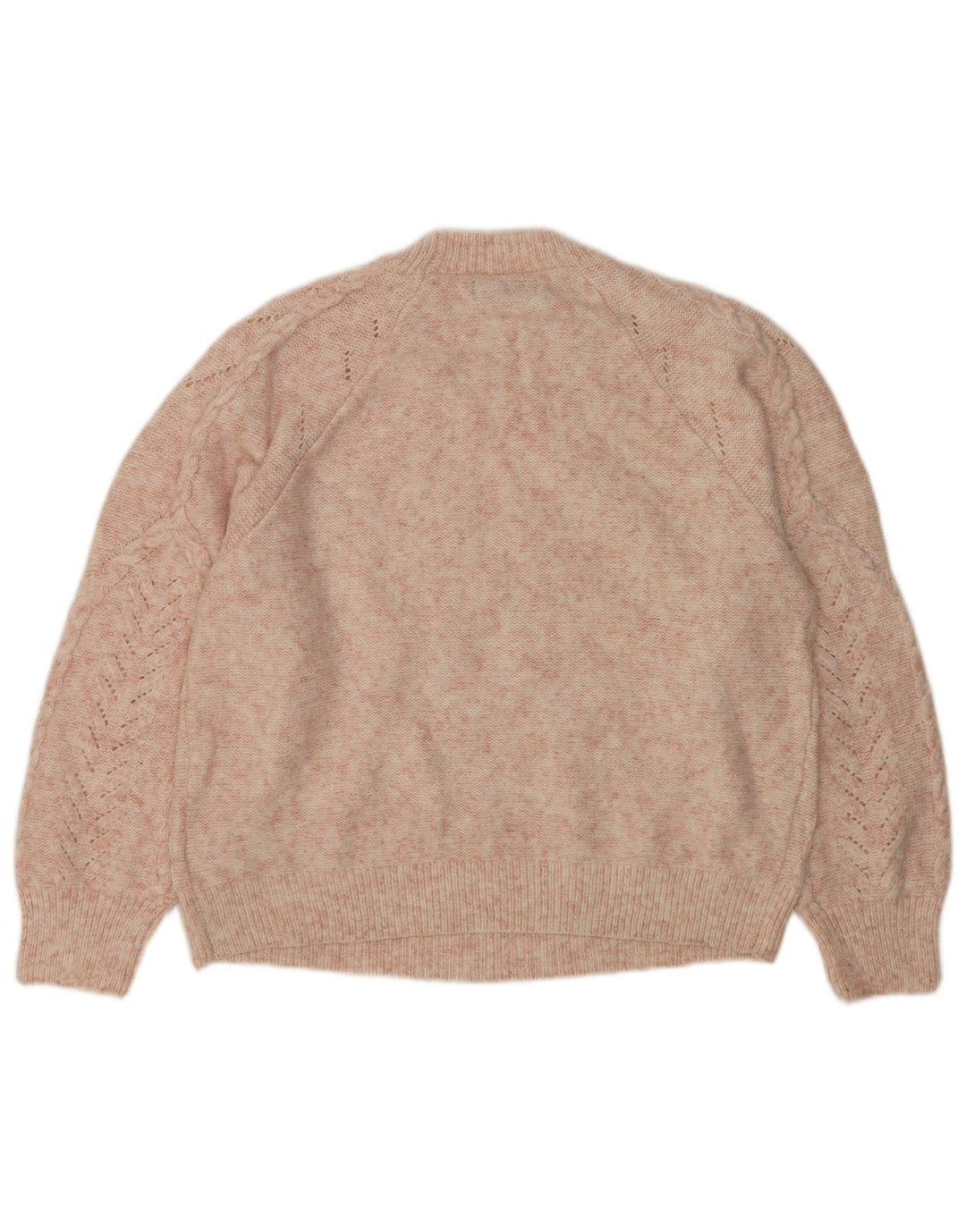 Marks & Spencer Γυναικείο πουλόβερ με λαιμόκοψη UK 14 Medium Pink Polyester