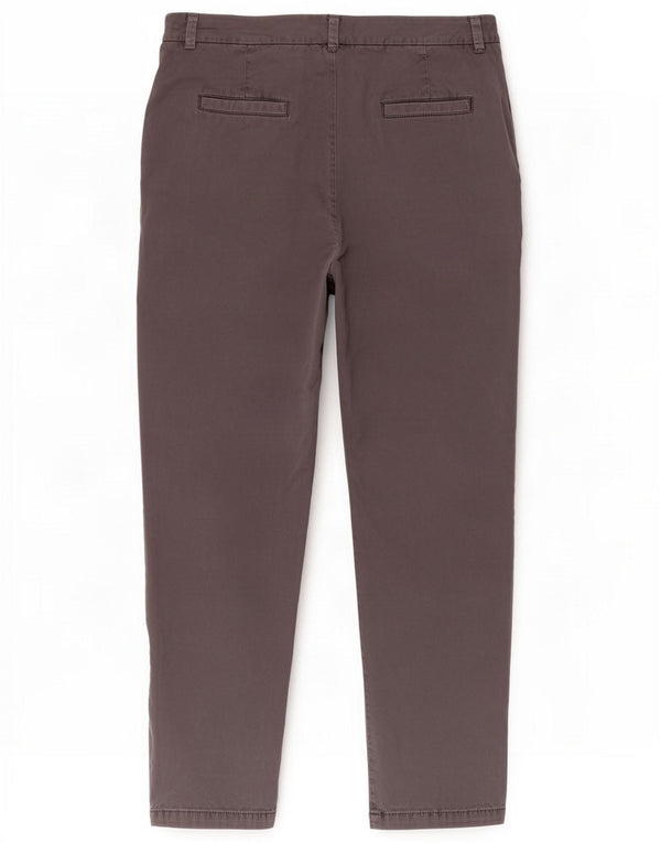 Marks & Spencer Womens Tapered Chino Trousers UK 14 Large W32 L27 Grey
