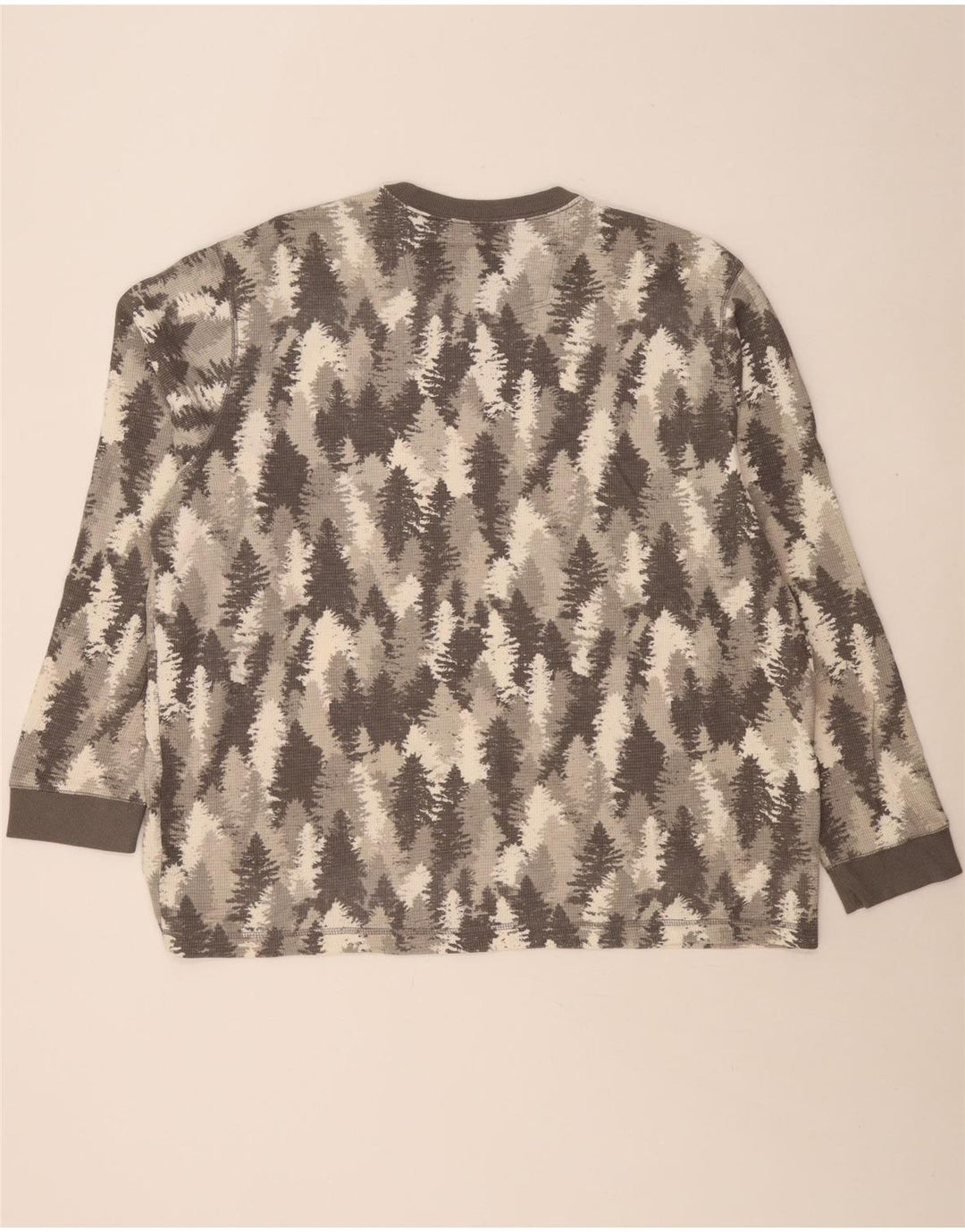 EDDIE BAUER Ανδρικό αφηρημένο μοτίβο τοπ μακρυμάνικο 2XL γκρι βαμβακερό