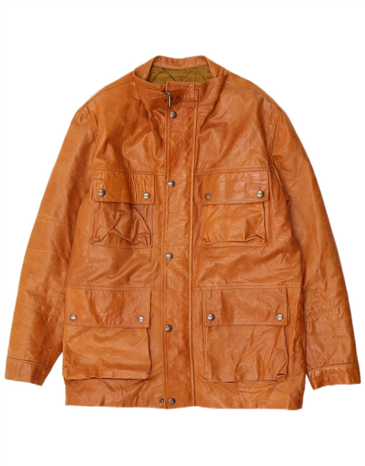 Vintage Ανδρικό Δερμάτινο Μπουφάν UK 42 XL Καφέ Δερμάτινο