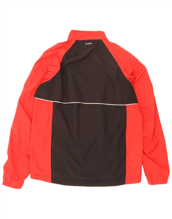 Adidas Ανδρικό μπουφάν βροχής UK 40 Large Red Colourblock Πολυεστέρας