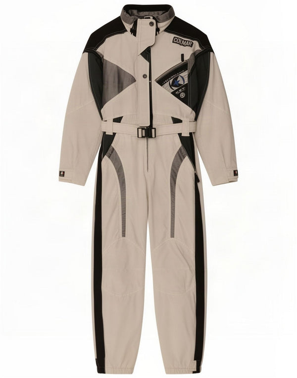 Colmar Womens Graphic Ski Jumpsuit IT 44 Medium White Colorblock