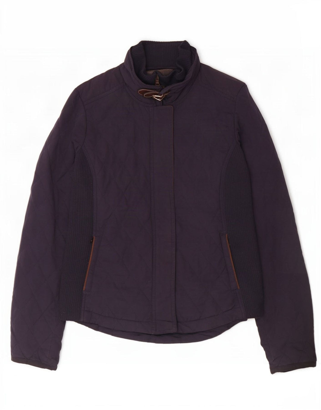 Massimo Dutti Γυναικείο Καπιτονέ μπουφάν UK 12 Medium Navy Blue Polyester