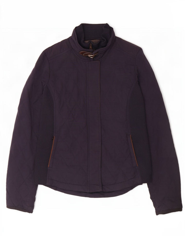 Massimo Dutti Γυναικείο Καπιτονέ μπουφάν UK 12 Medium Navy Blue Polyester