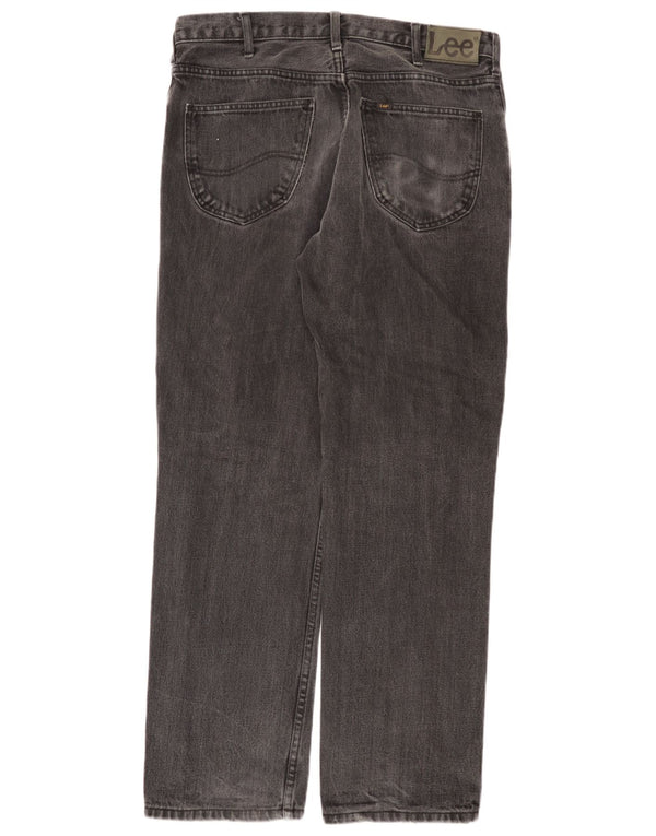 Lee Mens Brooklyn Straight Jeans W34 L30 Γκρι βαμβακερό