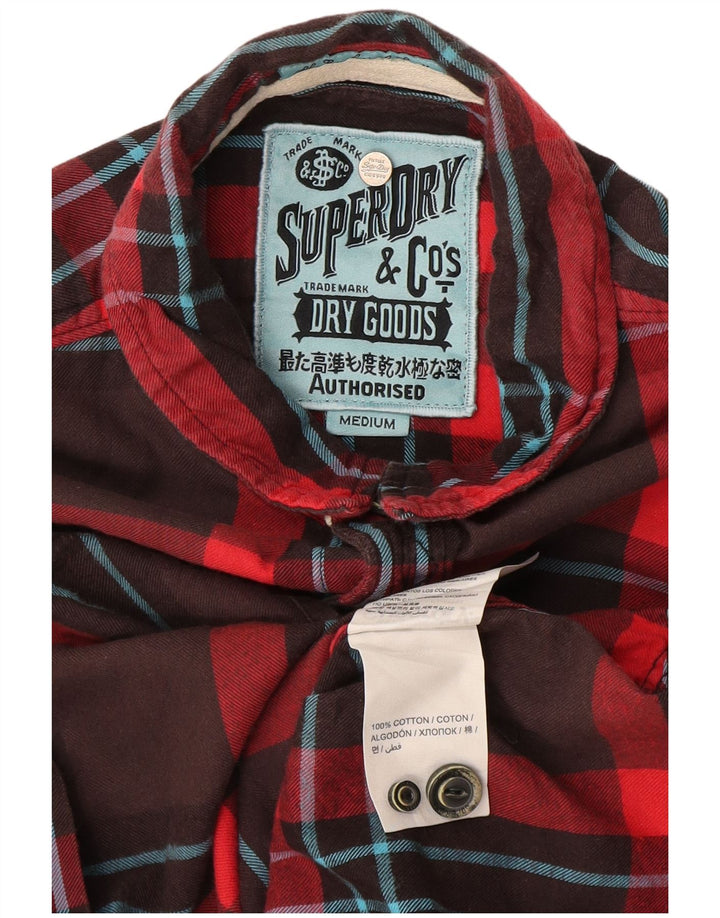 Ανδρικό φανελένιο πουκάμισο Superdry, μεσαίο καφέ βαμβακερό