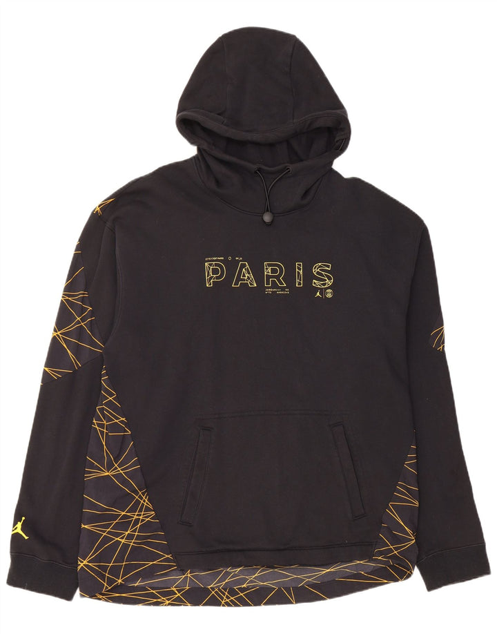 JORDAN Ανδρικό Paris Graphic Loose Fit Jumper με κουκούλα μεγάλο μαύρο γεωμετρικό