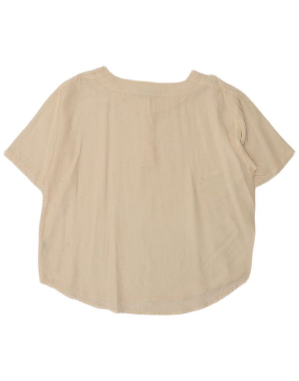 Vintage γυναικεία μπλούζα τοπ UK 18 XL Beige Silk