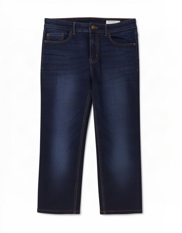 Marks & Spencer Womens Straight Jeans UK 12 Medium W30 L19 Navy Blue