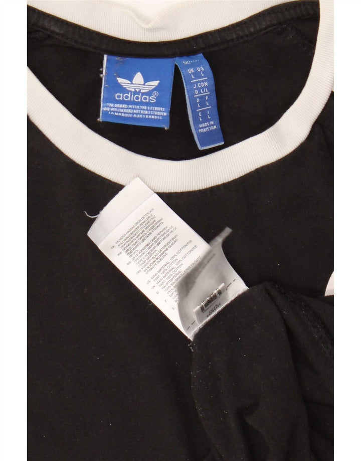 Ανδρικό T-Shirt Adidas Top μεγάλο μαύρο βαμβακερό