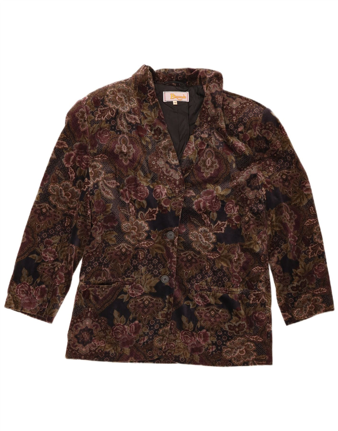 Blumode Γυναικείο Μπουφάν σακάκι με 2 κουμπιά EU 46 XL Καφέ Floral